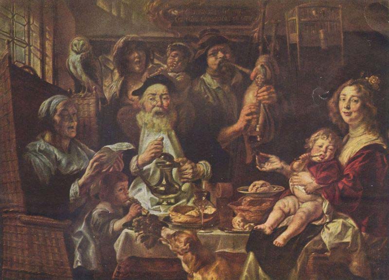 Jacob Jordaens, As the Old Sang, So the young Pipe.